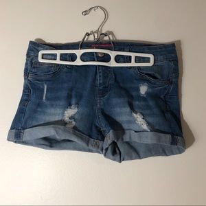 wax jean ripped jean shorts